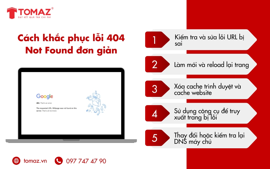 Cách khắc phục lỗi 404 Not Found đơn giản và hiệu quả