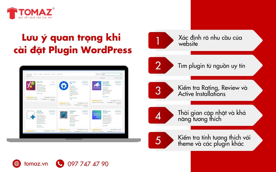 Những lưu ý quan trọng khi cài đặt Plugin WordPress